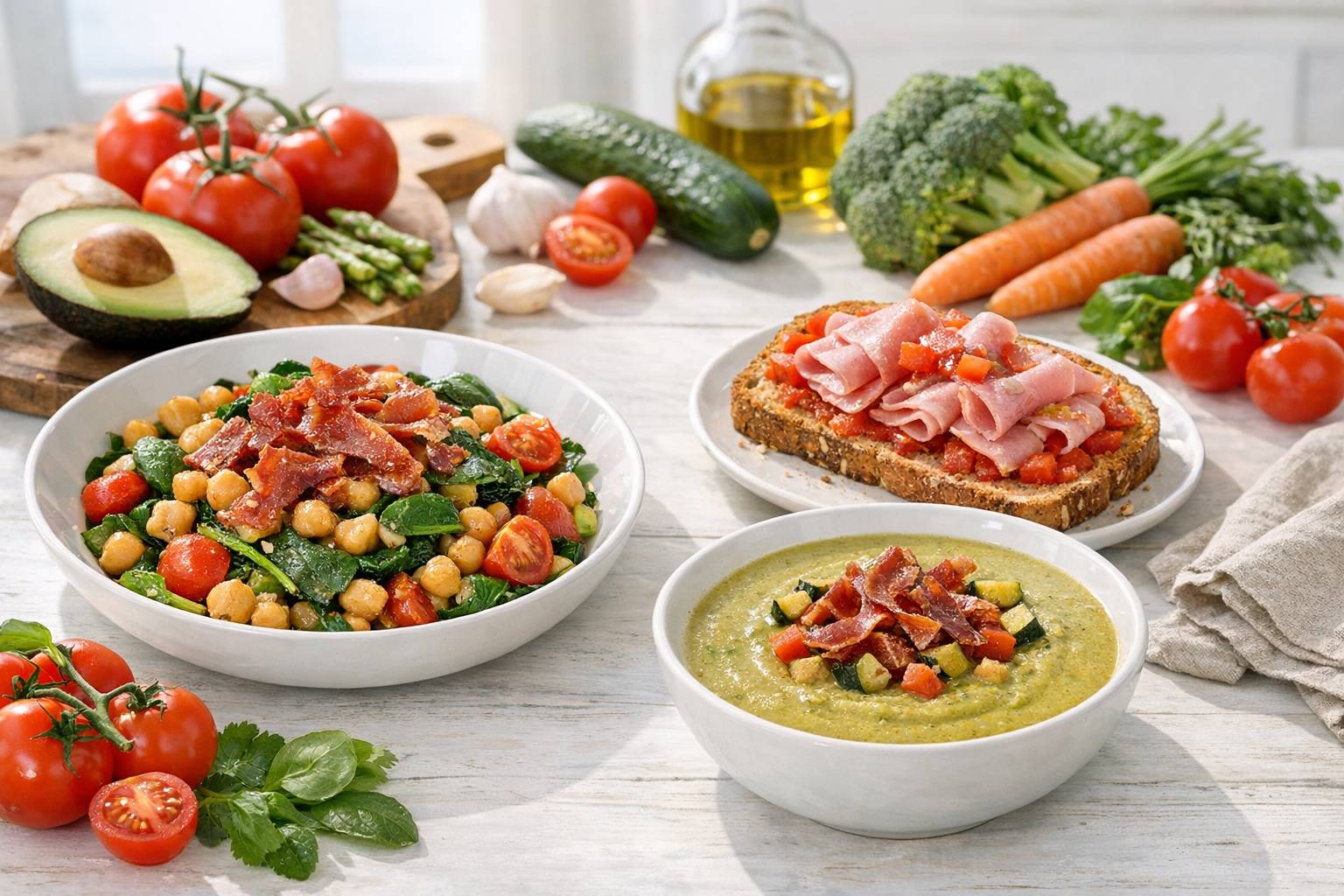 Guía de alimentación saludable y recetas fáciles del día a día con jamón